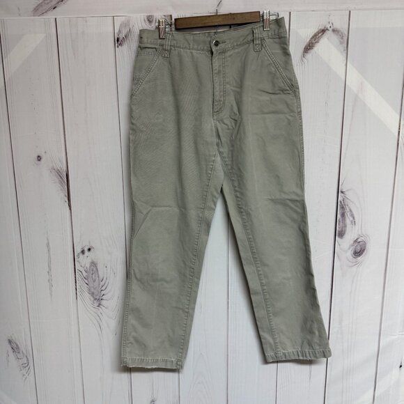 The North Face Women’s Canvas Utility Pants Size 10 Khaki GUC - Picture 1 of 14